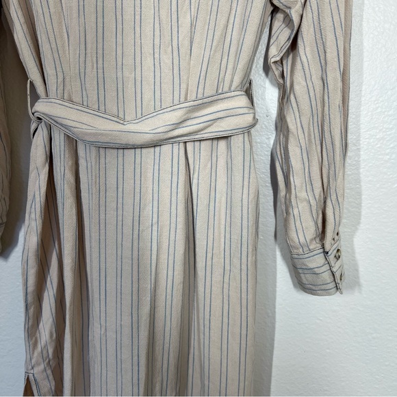 Free People Cream Audrey Midi Stripe Dress - Picture 5 of 14